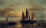 Crossing The Ford Paintings - Crossing The Harbor by Abraham Hulk Snr